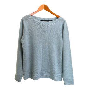 Benedetto B. Merino Wool Cashmere Blend Knit Sweater In Haze Green Size XL